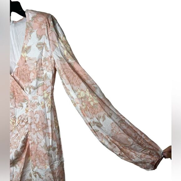 Rumer The Label x Revolve Pink/Cream Isola Floral Resortwear Mini Dress Medium - Picture 8 of 12